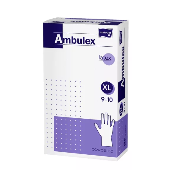 AMBULEX Latex Púderes Gumikesztyű "Xl" 100 db AMBULEX Latex Púderes Gumikesztyű "Xl" 100 db