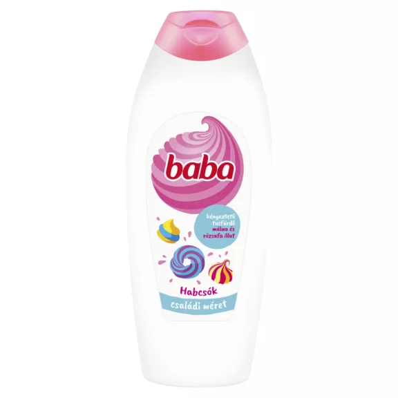 BABA Habcsók tusfürdő málna és rózsafa illattal 750 ml BABA Habcsók tusfürdő málna és rózsafa illattal 750 ml