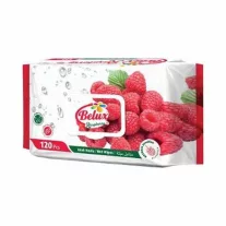   BELUX nedves törlőkendő málna (RASPBERRY) 120 db flip top