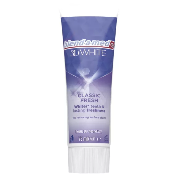 Blend-a-med 3D White Classic Fresh fogkrém 75 ml