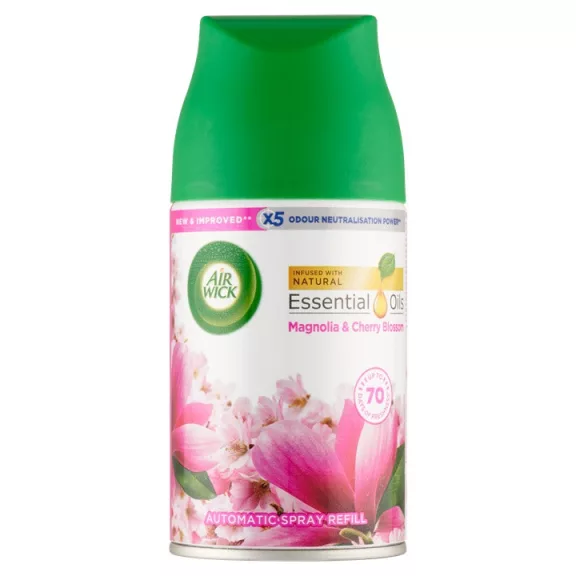 Air Wick Freshmatic automata légfrissítő utántöltő spray - Magnólia és cseresznyevirág illat 250 ml Air Wick Freshmatic automata légfrissítő utántöltő spray - Magnólia és cseresznyevirág illat 250 ml