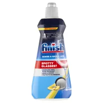 Finish Rinse and Shine Aid öblítőszer gépi mosogatáshoz citrom illat 400 ml – Vízfoltmentes Száradás, Friss Citromillattal