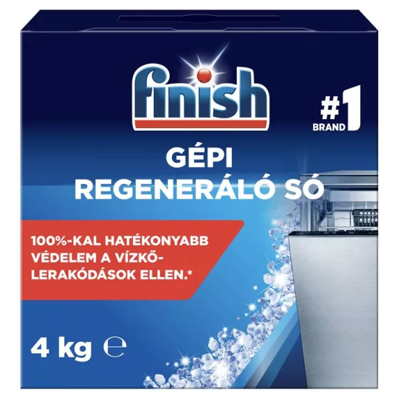 Finish vízlágyító gépi Regeneráló Só mosogatógéphez 4 kg – Teljes Vízkővédelem, Hosszabb Gépi Élettartam Finish vízlágyító gépi Regeneráló Só mosogatógéphez 4 kg – Teljes Vízkővédelem, Hosszabb Gépi Élettartam