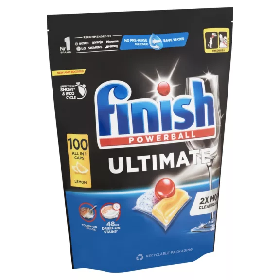 Finish Powerball Ultimate All in 1 Lemon mosogatógép kapszula 100 db – Ultimate Teljesítmény Citromos Frissességgel Finish Powerball Ultimate All in 1 Lemon mosogatógép kapszula 100 db – Ultimate Teljesítmény Citromos Frissességgel