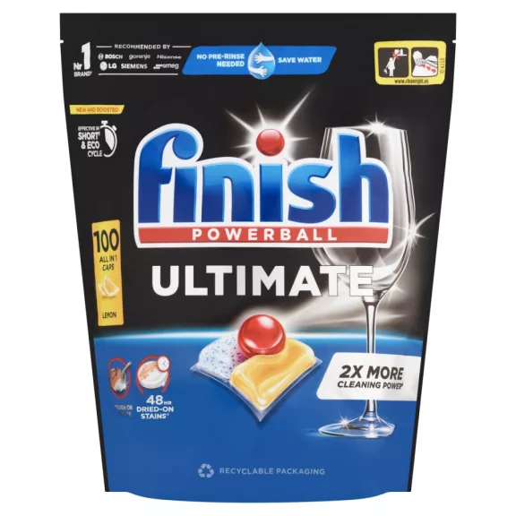 Finish Powerball Ultimate All in 1 Lemon mosogatógép kapszula 100 db – Ultimate Teljesítmény Citromos Frissességgel Finish Powerball Ultimate All in 1 Lemon mosogatógép kapszula 100 db – Ultimate Teljesítmény Citromos Frissességgel