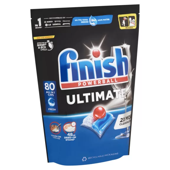 Finish Powerball Ultimate All in 1 mosogatógép kapszula 80 db – Ultimate Teljesítmény Illatmentes Formulával Finish Powerball Ultimate All in 1 mosogatógép kapszula 80 db – Ultimate Teljesítmény Illatmentes Formulával