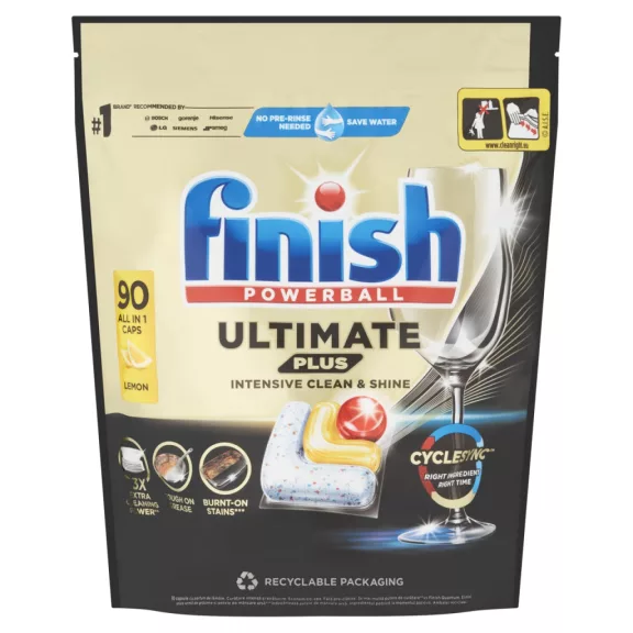 Finish Powerball Ultimate Plus All in 1 Lemon mosogatógép kapszula 90 db – A Finish Abszolút Csúcsa Citromos Illattal Finish Powerball Ultimate Plus All in 1 Lemon mosogatógép kapszula 90 db – A Finish Abszolút Csúcsa Citromos Illattal