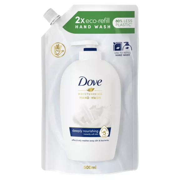 Dove Deeply Nourishing folyékony krémszappan utántöltő 500 ml Dove Deeply Nourishing folyékony krémszappan utántöltő 500 ml