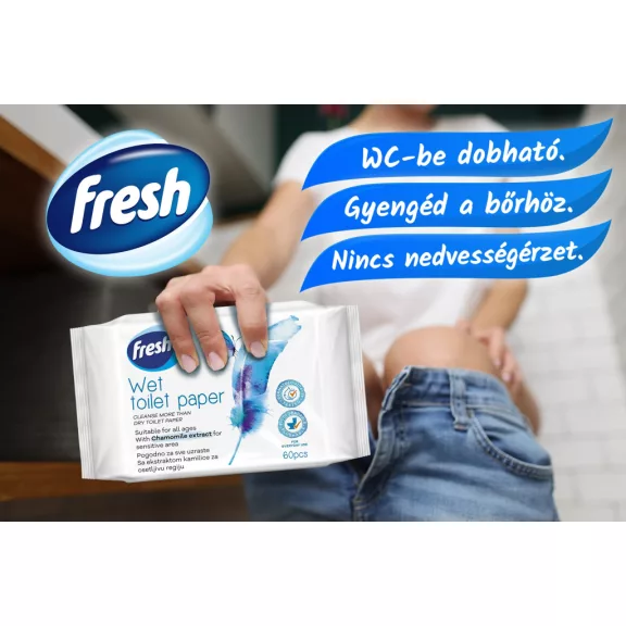 FRESH Deluxe nedves toalettpapír 60 db FRESH Deluxe nedves toalettpapír 60 db