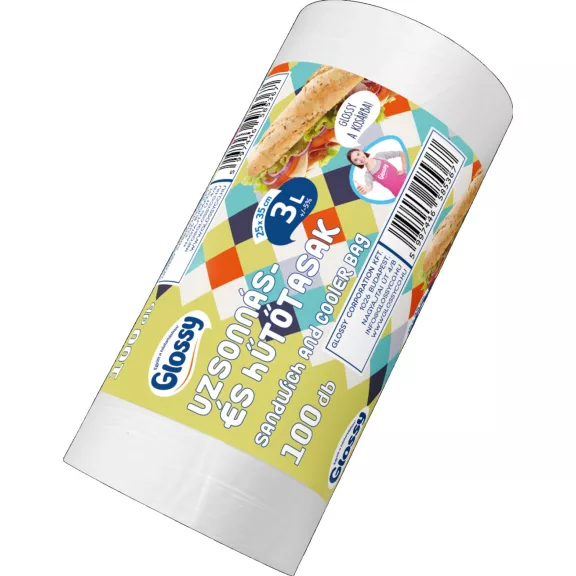 GLOSSY Uzsonnás tasak tekercsben 3 l GLOSSY Uzsonnás tasak tekercsben 3 l