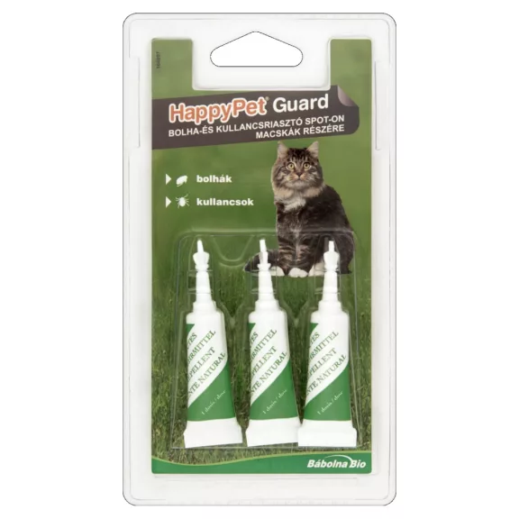 HappyPet Guard bolha és kullancsriasztó spot-on macsák 3*2 ml HappyPet Guard bolha és kullancsriasztó spot-on macsák 3*2 ml