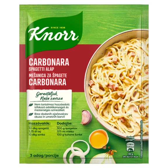 KNORR Carbonara spagetti alap 36 g KNORR Carbonara spagetti alap 36 g