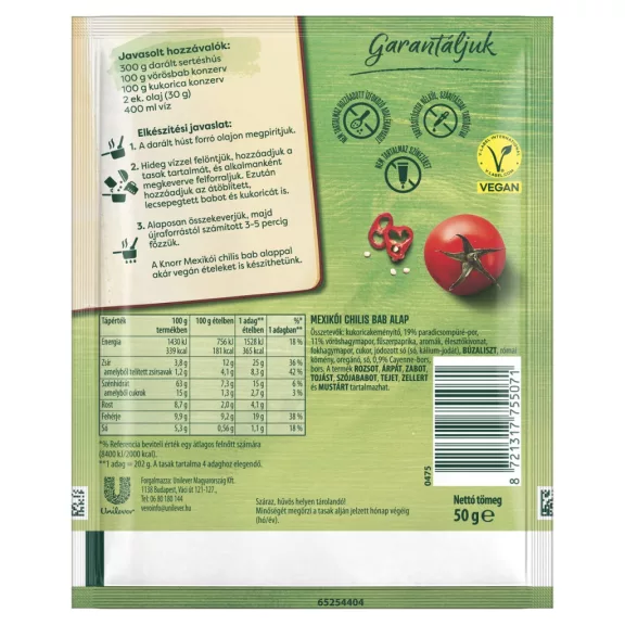 Knorr mexikói chilis bab alap 50 g
