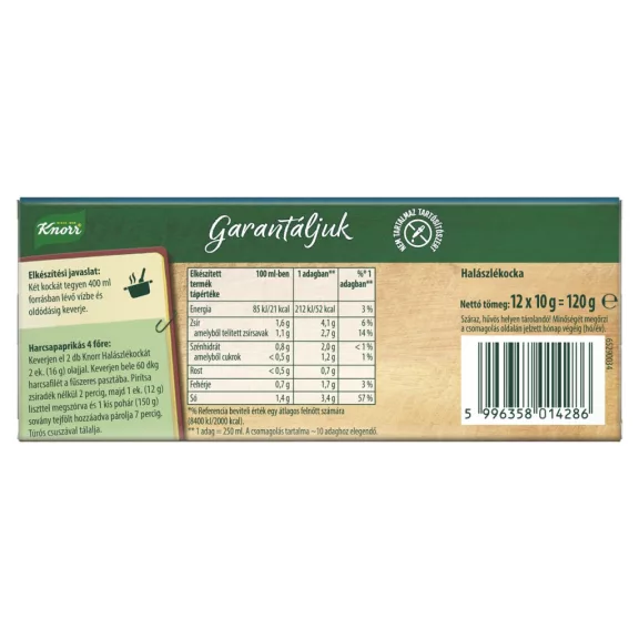 Knorr halászlékocka 12 x 10 g (120 g) Knorr halászlékocka 12 x 10 g (120 g)