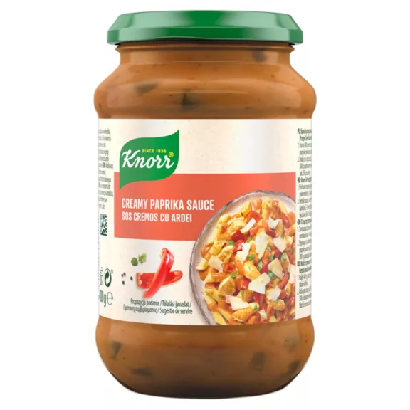 KNORR Tejszínes paprikás üveges szósz 400 g KNORR Tejszínes paprikás üveges szósz 400 g