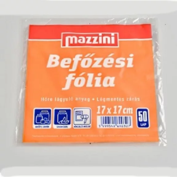 MAZZINI Befőzési fólia 50 db 17x17 cm MAZZINI Befőzési fólia 50 db 17x17 cm