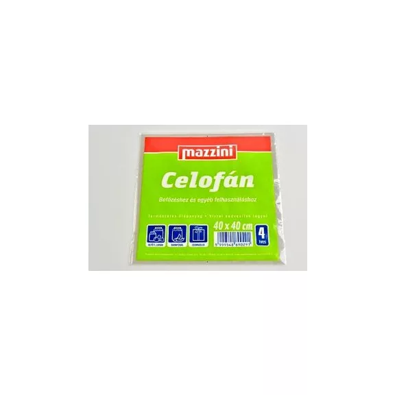 MAZZINI Celofán 4 ív 40x40 cm MAZZINI Celofán 4 ív 40x40 cm