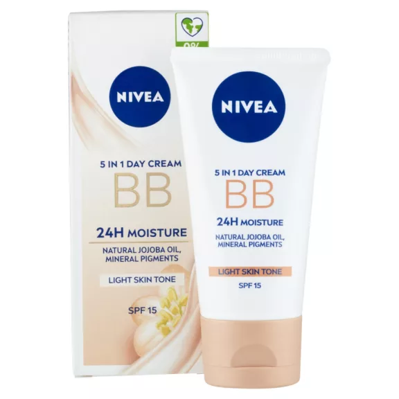 NIVEA BB 5 az 1-ben hidratáló bőrszépítő krém világos bőrre 50 ml NIVEA BB 5 az 1-ben hidratáló bőrszépítő krém világos bőrre 50 ml