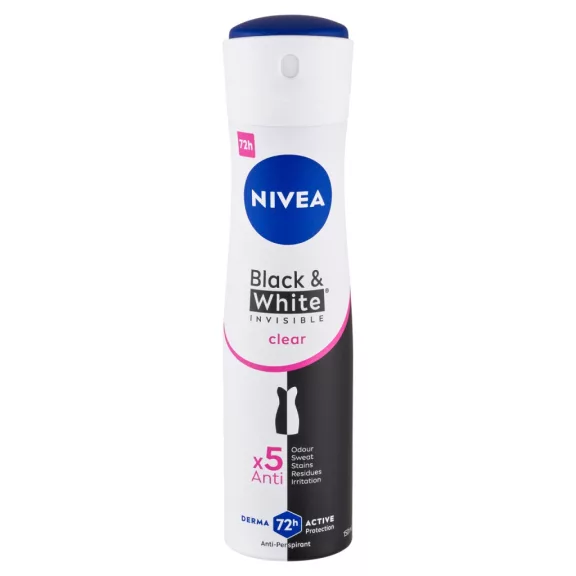 NIVEA Black & White Invisible Clear izzadásgátló deo spray 150 ml NIVEA Black & White Invisible Clear izzadásgátló deo spray 150 ml