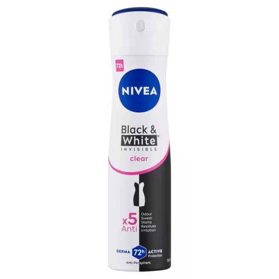 NIVEA Black & White Invisible Clear izzadásgátló deo spray 150 ml NIVEA Black & White Invisible Clear izzadásgátló deo spray 150 ml
