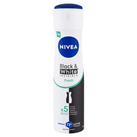 NIVEA Black & White Invisible Fresh izzadásgátló deo spray 150 ml NIVEA Black & White Invisible Fresh izzadásgátló deo spray 150 ml