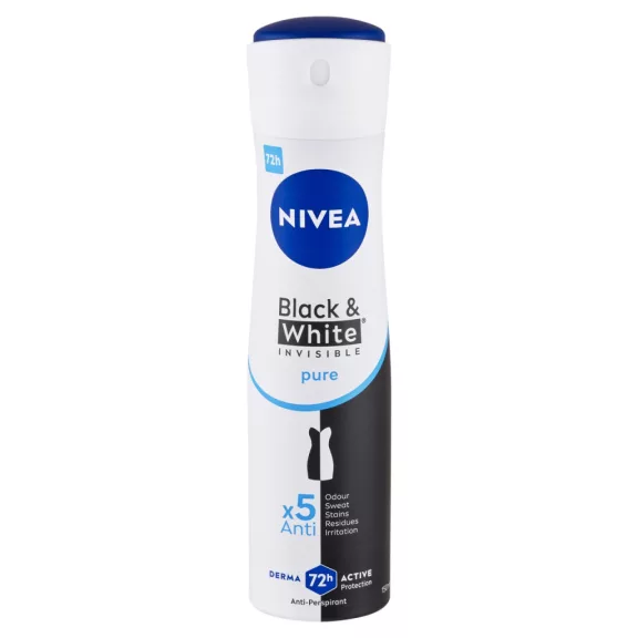 NIVEA Black & White Invisible Pure izzadásgátló deo spray 150 ml NIVEA Black & White Invisible Pure izzadásgátló deo spray 150 ml