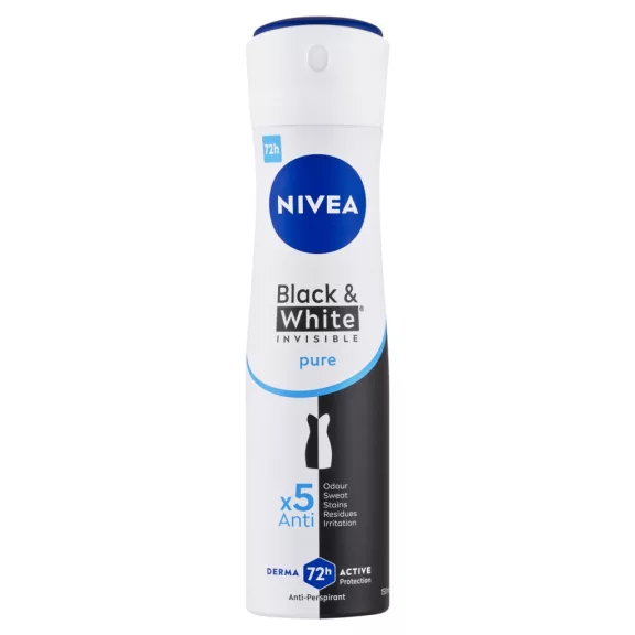 NIVEA Black & White Invisible Pure izzadásgátló deo spray 150 ml NIVEA Black & White Invisible Pure izzadásgátló deo spray 150 ml