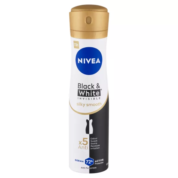 NIVEA Black & White Invisible Silky Smooth izzadásgátló deo spray 150 ml NIVEA Black & White Invisible Silky Smooth izzadásgátló deo spray 150 ml