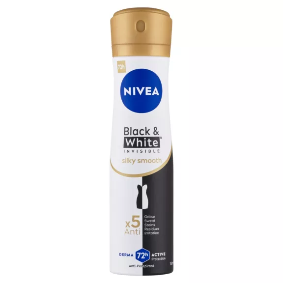 NIVEA Black & White Invisible Silky Smooth izzadásgátló deo spray 150 ml NIVEA Black & White Invisible Silky Smooth izzadásgátló deo spray 150 ml