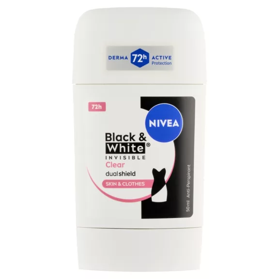 NIVEA Black & White Invisible Clear izzadásgátló deo stift 50 ml NIVEA Black & White Invisible Clear izzadásgátló deo stift 50 ml