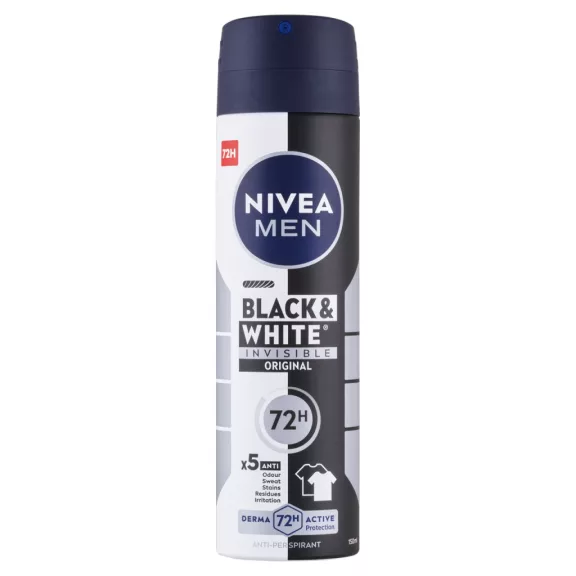 NIVEA MEN Black & White Invisible Original izzadásgátló deo spray 150 ml NIVEA MEN Black & White Invisible Original izzadásgátló deo spray 150 ml