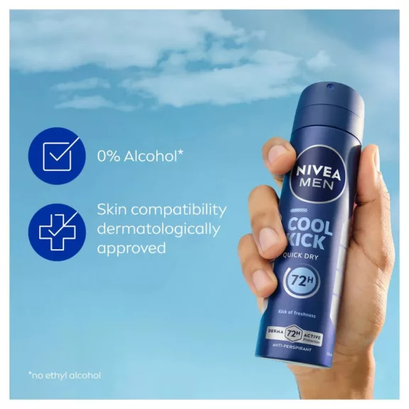 NIVEA MEN Cool Kick izzadásgátló deo spray 150 ml NIVEA MEN Cool Kick izzadásgátló deo spray 150 ml