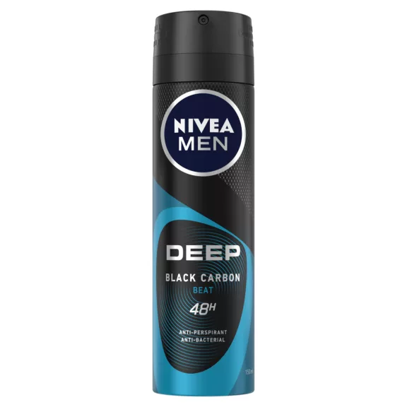 NIVEA MEN Deo Spray 150 ml DEEP Black Carbon Beat NIVEA MEN Deo Spray 150 ml DEEP Black Carbon Beat