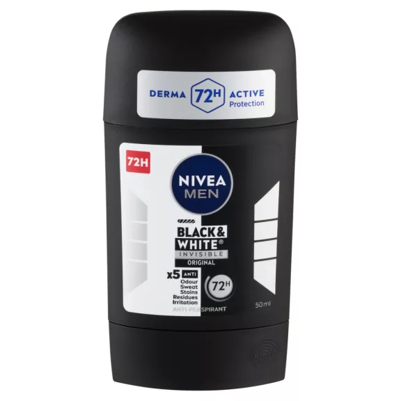 NIVEA MEN Black & White Invisible Original izzadásgátló deo stift 50 ml NIVEA MEN Black & White Invisible Original izzadásgátló deo stift 50 ml