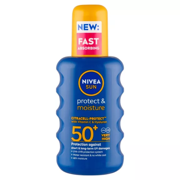 NIVEA SUN FF50+ Protect&Moisture Spray 200 ml NIVEA SUN FF50+ Protect&Moisture Spray 200 ml
