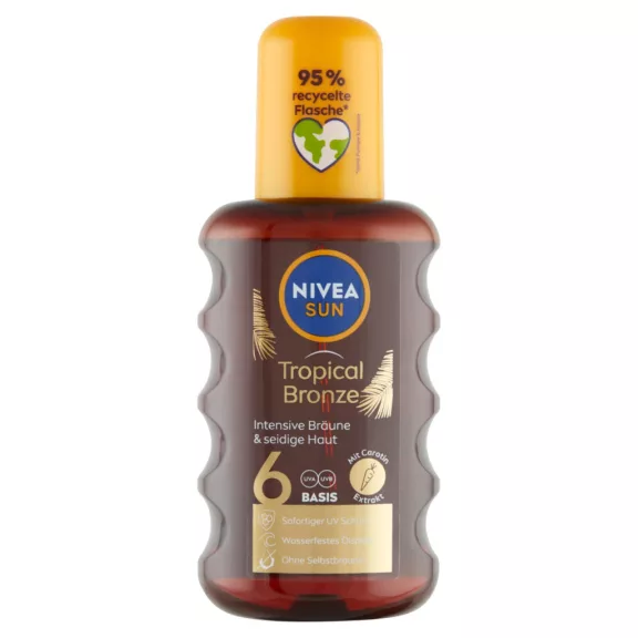NIVEA SUN FF6 Karotinos mélybarnító olaj spray 200 ml NIVEA SUN FF6 Karotinos mélybarnító olaj spray 200 ml