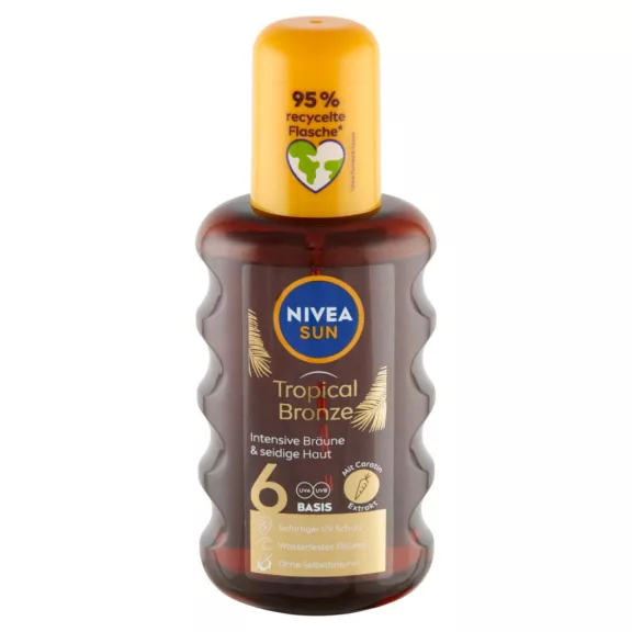 NIVEA SUN FF6 Karotinos mélybarnító olaj spray 200 ml NIVEA SUN FF6 Karotinos mélybarnító olaj spray 200 ml