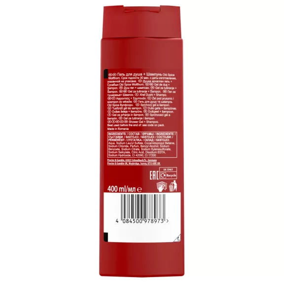 Old Spice Wolfthorn Tusfürdő 400 ml Old Spice Wolfthorn Tusfürdő 400 ml