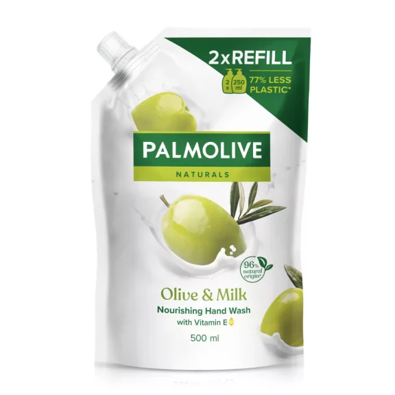 Palmolive Naturals Milk & Olive folyékony szappan utántöltő 500 ml Palmolive Naturals Milk & Olive folyékony szappan utántöltő 500 ml
