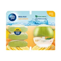 Ambi Pur wc gél 4x55 ml + készülék lemon & mandarin