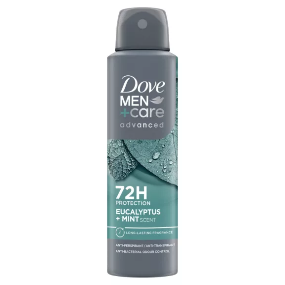 Dove Men+Care Advanced Eucalyptus és Menta izzadásgátló dezodor 150 ml Dove Men+Care Advanced Eucalyptus és Menta izzadásgátló dezodor 150 ml