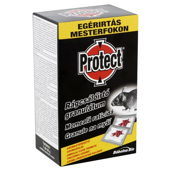 Protect rágcsálóirtó granulátum egerek számára 7 x 20 g 27 ppm Protect rágcsálóirtó granulátum egerek számára 7 x 20 g 27 ppm