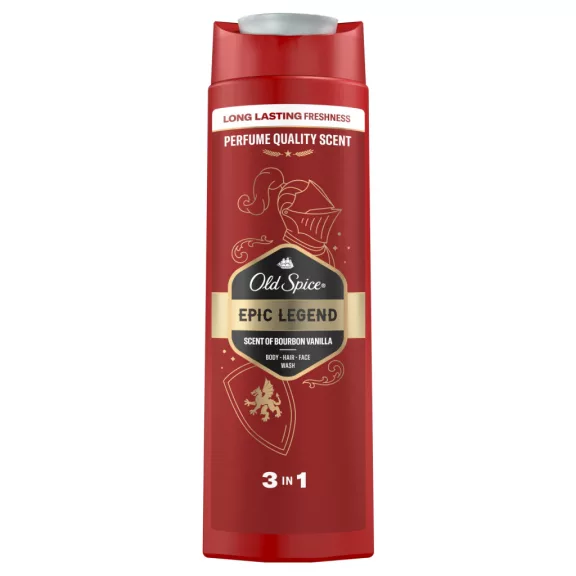 Old Spice Epic Legend Férfi 3 az 1-ben Sampon és Tusfürdő 400 ml Old Spice Epic Legend Férfi 3 az 1-ben Sampon és Tusfürdő 400 ml