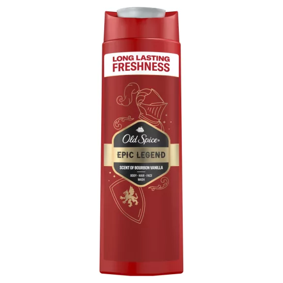 Old Spice Epic Legend Férfi 3 az 1-ben Sampon és Tusfürdő 400 ml Old Spice Epic Legend Férfi 3 az 1-ben Sampon és Tusfürdő 400 ml