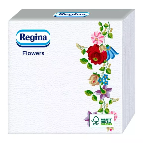 Regina Kalocsai (Flowers) Szalvéta 45 db-os Fehér Regina Kalocsai (Flowers) Szalvéta 45 db-os Fehér