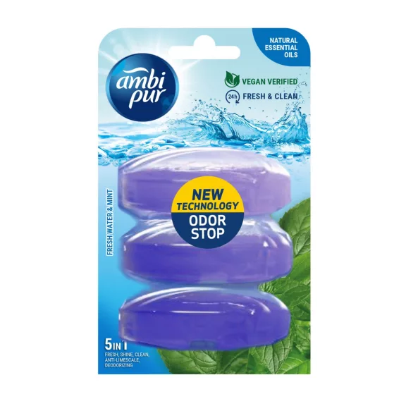 Ambipur wc gél utántöltő 3x55 ml water & mint Ambipur wc gél utántöltő 3x55 ml water & mint