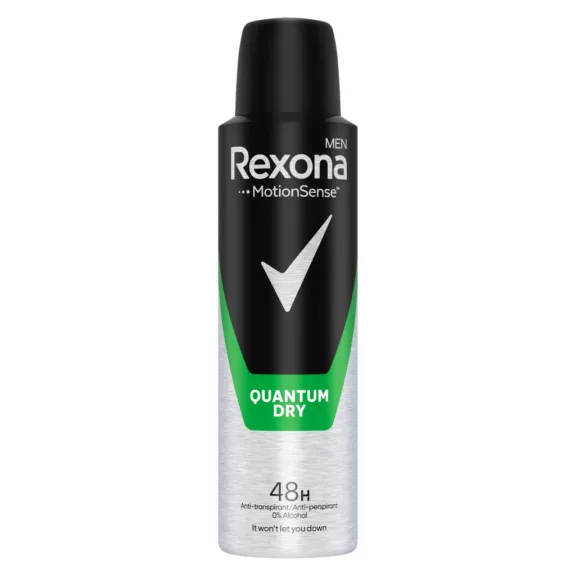 Rexona Men Quantum Dry férfi izzadásgátló dezodor spray 150 ml Rexona Men Quantum Dry férfi izzadásgátló dezodor spray 150 ml