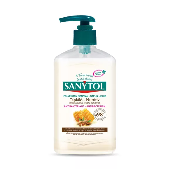 Sanytol Antibakteriális Folyékony Szappan Mandulatej és méhpempő 250 ml Sanytol Antibakteriális Folyékony Szappan Mandulatej és méhpempő 250 ml