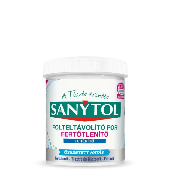 Sanytol Fertőtlenítő Folteltávolító por fehér ruhához 450g Sanytol Fertőtlenítő Folteltávolító por fehér ruhához 450g