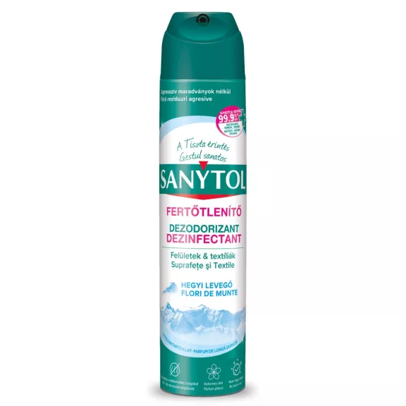 Sanytol Fertőtlenítő légfrissítő és szagtalanító hegyi levegő 300 ml Sanytol Fertőtlenítő légfrissítő és szagtalanító hegyi levegő 300 ml